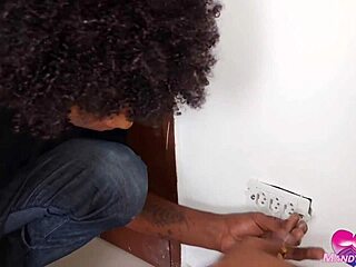 big black cock bareback anal creampie gaping ass squirting surprise for handyman