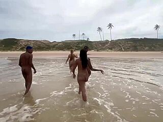 Amigas Fuck Hard On Beach Admiring Wild Nature