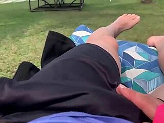 Cum hard for me beach milf ignore them stroke that big cock close up