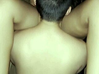 Neighbor's huge cock fucks horny wife while hubby jerks off