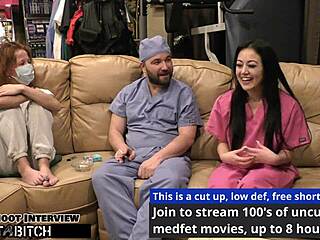 Doctor blasts blaire celeste's bound mouth with huge cum load in tampa hospital