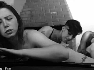 our bisexual threesome went wild on feet choking and gagging