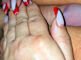 Cheating lover sneaks back for more husband-hiding big tits fun with lingerie and feet play.