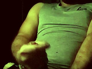 Slo-mo Cumshot Explosion from Muscular Chubby Stud!