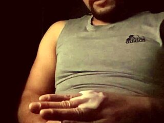 Slo-mo Cumshot Explosion from Muscular Chubby Stud!