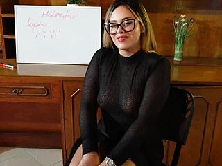 mmm milf teacher juliana rose fucks her naughty student pussy hard