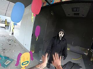 behind the scenes no cuts our craziest halloween ever with emo nerd milf