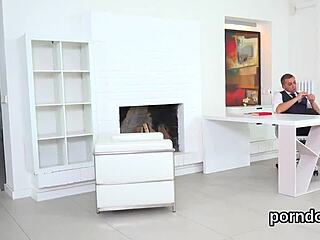 aged lecturer seduces young natural tits for rough fuck