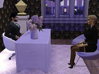 mortimer fucks horny gilf office bella catches them