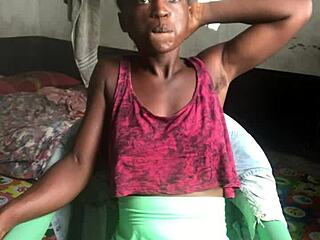 crazybitch smokin in her lane lords room while dressed all sexy n shit