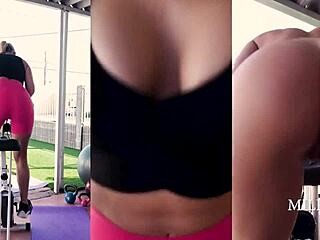 Glasses Blonde Milf Works Out Her Curvy Assets Sensually