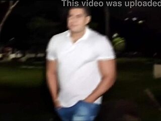blonde bodybuilder dude gets sucked outdoors in park almost caught 😱🍆💦