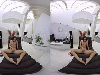 Hey, join Kristy for her cute solo teen masturbation close-up in VR