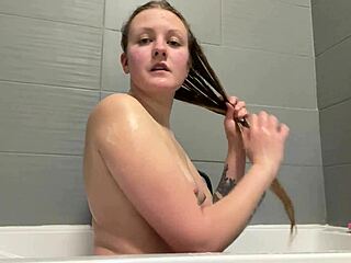 i wash my long blonde curly hair naked daily