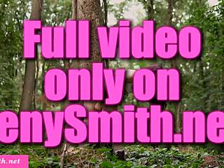 jeny smith pushes anal dildo deep. Hot milf masturbates in forest outdoors.
