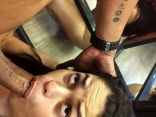 cheating colombian housewife sucks pov then takes rough creampie without condom twice