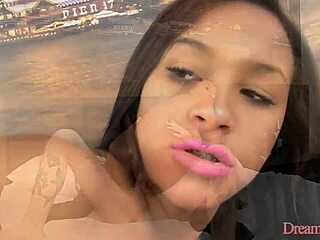 danielly martins bends over for bareback anal creampie in her tight trans ass 🍑💦