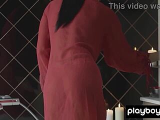 Big Tits Latvian Teen Simone Strips for Steamy Bath