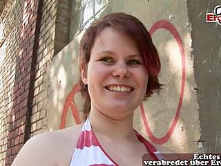 german chubby housewife hunts public street sex to cheat on hubby 😈🍆