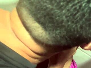 Watch this submissive wife give up her ass to a stud in restaurant bathroom?