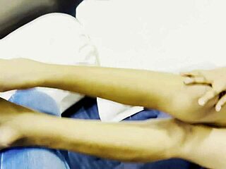 Drunk indian college girl fingers pussy boobs after dorm party fun.