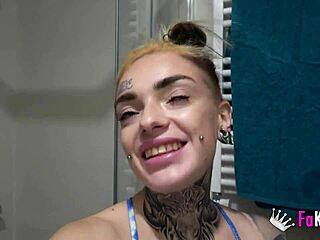 college girl next door medusa fucks tutor hard with petite tits cowgirl ride shower quickie