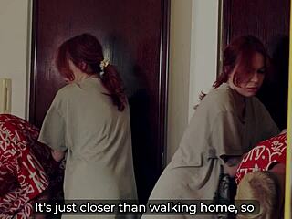 Hear redhead stepmom scream as cock slams her pussy hard?