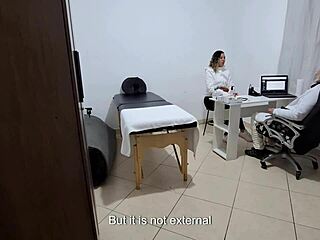 patient's asshole fingered deep by gloved proctologist in humiliating exam