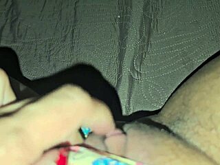 playing with my huge clit late night 🔥👆💦