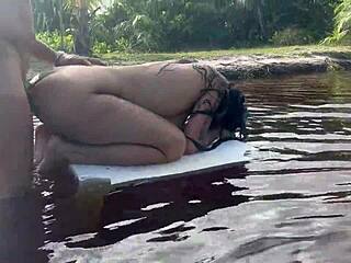 Hot latina teen gets eaten out in the mangroves