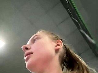 Bouncing Big Natural Tits Gym Workout Orgasm