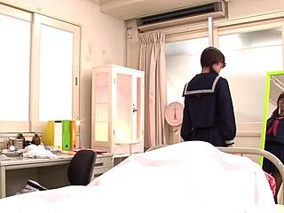 Lustful JAPANESE TEEN Satsuki Kirioka RIDES Pervy Teacher DOGGY Creampie