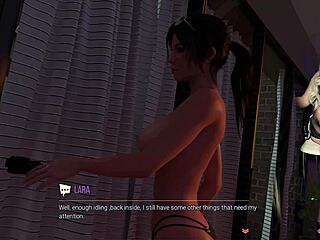 lara croft goes topless in bikini heels stockings outdoor adventure episode 29.