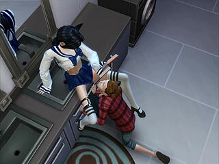 sims 4 toilet pussy lick and muff diving action