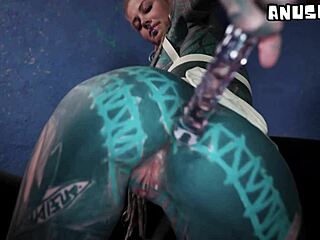 skinny goth teen fingers asshole fisting gaping prolapse squirts solo with toys