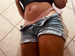 girl in shower filmed showing hairy pussy big clit lips juicy cunt gaping wet