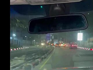 Uber driver watches me ride huge dildo to creampie orgasm after Valentine's fun.