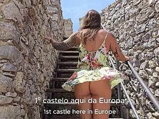 Damiana Flowers Sextrip Europe Ep3: Curvy Brazilian Trans Fucks in Tourist Castle