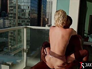 stunning skye blue lovin balcony sex right after that titjob damn