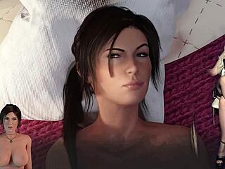 lara croft goes topless in bikini heels stockings outdoor adventure episode 29.