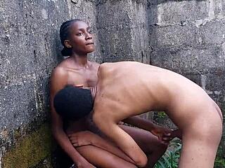 African Adam Ravages Eve's Big Ebony Ass Doggystyle