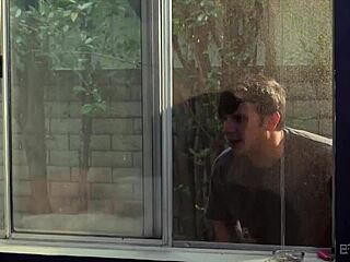 rachel madori's hairy pussy drips with thick cumshot coverage after blowjob