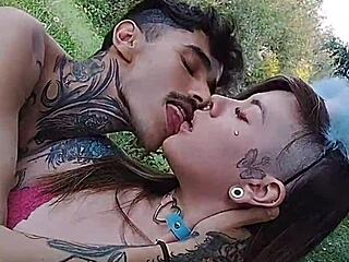 teased hubby raw fucking stranger in forest lingerie outdoor 😜🌳💦