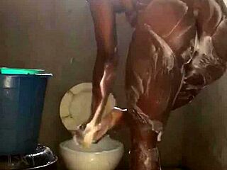 naijahomemadepussy curves shine in steamy morning shower