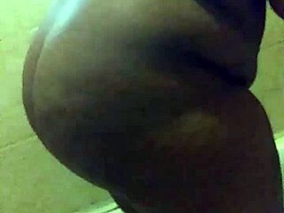 bbw with fat tattooed ass and big boobs takes a wet shower