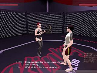 She loses kinky fight club bout to kat riding cowgirl hard