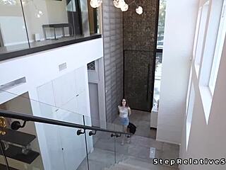 stepcousin shows up and i just had to fuck her hard with my huge cock in bathroom!