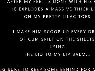 Goddess TS size 9.5 feet gets massive cumshot footjob load!