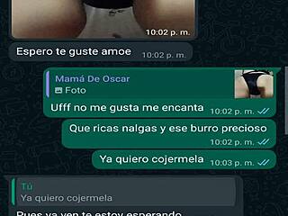 whatsapp chat with friend's boss oscar leads to creampie fuck