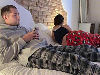 Mom cleans room as I sneak to step sis for tight pussy fuck but creampie her by accident